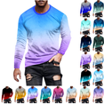 thumbnail image 1 of Jinhomg Men's Gradient Graphic Tee Shirt Long Sleeve Crewneck Tops Moisture Wicking T-Shirt for Casual Athletic Gym Running Sweatshirts Light Blue,XXXL, 1 of 6