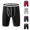 thumbnail image 1 of Jinhomg Men's Long Leg Boxer Briefs Comfort Cotton Open Pouch Shapewear Underwear Slimming Boxers for Male Soft Sportswear Blue XL, 1 of 4