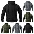 thumbnail image 1 of Jinhomg Men’s Polar Fleece Jacket with Pockets 1/4 Zip Long Sleeve Casual Pullover Sweatshirts Stand Collar Tactical Sweatshirts Army Green,M, 1 of 6