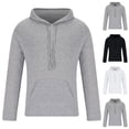 thumbnail image 1 of Jinhomg Men's Pullover Club Hoodie Soft Drawstring Hooded Sweatshirts Long Sleeve Casual Hoodies with Pocket Sportswear Gray,S, 1 of 6