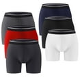 thumbnail image 1 of Jinhomg Mens 3 Pack Boxers Basic Breathable Hiking Boxer Briefs Loose Fits Trunks Underwear with Open Fly Gym Sportswear Prime Day 2025 Today Black S, 1 of 4