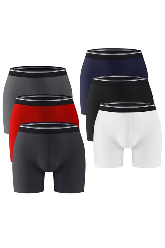 Mens 3 Pack Boxers Basic Breathable Hiking Boxer Briefs Loose Fits Trunks Underwear with Open Fly Gym Sportswear Seasonal Sale White XXL