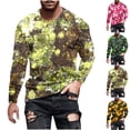 thumbnail image 1 of Jinhomg Mens Camouflage Shirts Big and Tall Comfy Long Sleeve Crew Neck Blouses Slim Fit Spring Outdoor Athletic Tops Sportswear 2025 Saving Pink XL, 1 of 6
