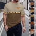 thumbnail image 1 of Jinhomg Mens Casual Graphic T-Shirts Vintage Western Animal Print Tees Big and Tall Comfy Short Sleeve Crew Neck Tops 2025 Daily Wear Fall Saving Beige L, 1 of 6