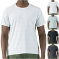 thumbnail image 1 of Jinhomg Mens Casual Summer Tee Shirts Loose Fit Comfy Plain Crew Neck Tops Big and Tall Short Sleeve T-Shirts Lightweight Daily Wear Dark Gray XXXXL, 1 of 7