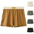 thumbnail image 1 of Jinhomg Mens Comfortable Cotton Underwear Big and Tall Basic Solid Boxer Briefs Lightweight Breathable Elastic Waistband Mid Waist Boxers, 1 of 5