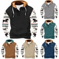 thumbnail image 1 of Jinhomg Mens Fleece Lined Hoodies Vintage Western Cowboy Sweatshirts Casual Comfy Long Sleeve Country Graphic Pullover Tops with Pocket Lighten Khaki XXXXL, 1 of 5