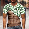thumbnail image 1 of Jinhomg Mens Funny Holiday T Shirt Novelty St Patricks Day Graphic Tees Slim Fit Comfy Short Sleeve Crew Neck Party Tops Funny Gifts Green XL, 1 of 5