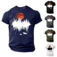 thumbnail image 1 of Jinhomg Mens Graphic Tees Vintage Animal Deer Print Summer T-Shirts Casual Comfy Short Sleeve Crew Neck Tops Lightweight Going Out Wear Green L, 1 of 6