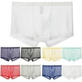 thumbnail image 1 of Jinhomg Mens Lightweight Mesh Boxers Lightweight Comfy Moisture-Wicking Boxer Briefs Ultra Thin Breathable Everyday Underwear Limited Time 90 off Clearance Sale Gray XXXL, 1 of 3