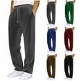 thumbnail image 1 of Jinhomg Mens Pants Relaxed Fit Big and Tall Corduroy Pants Elastic Waist Drawstring Straight Sweatpants Fall Fashion Trouser with Pockets Gray,M, 1 of 5