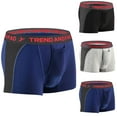 thumbnail image 1 of Jinhomg Mens Plus Size Underpants Lightweight Breathable Pouch Boxers Loose Fit Comfy Elastic Waistband Boxer Briefs Today's Black L, 1 of 8
