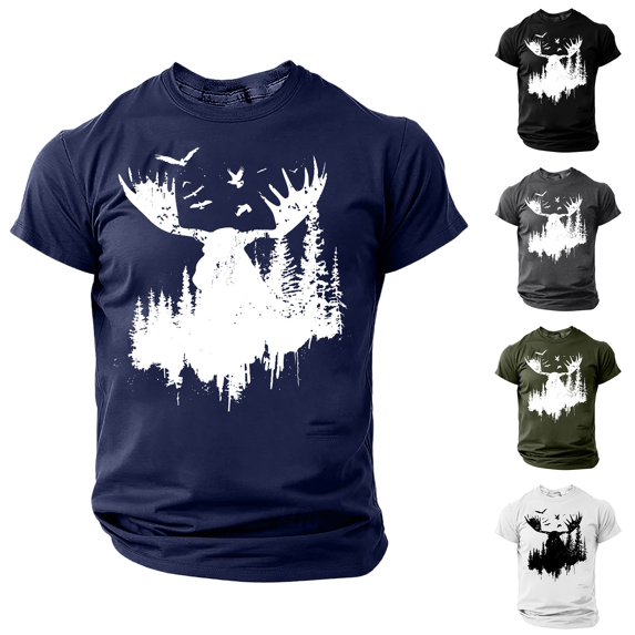 Jinhomg Mens Short Sleeve T Shirts Vintage Graphic Spring Summer Tees Casual Comfy Crew Neck Tee Shirts Lightweight Athletic Workout Tops Sales Today Clearance Men White S