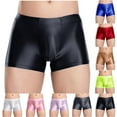 thumbnail image 1 of Jinhomg Mens Soft Underwear Stretchy Comfy Mid Waist Boxer Briefs Lightweight Elastic Waistband Boxers Everyday Underpants Clearance Items for Women Red L, 1 of 5