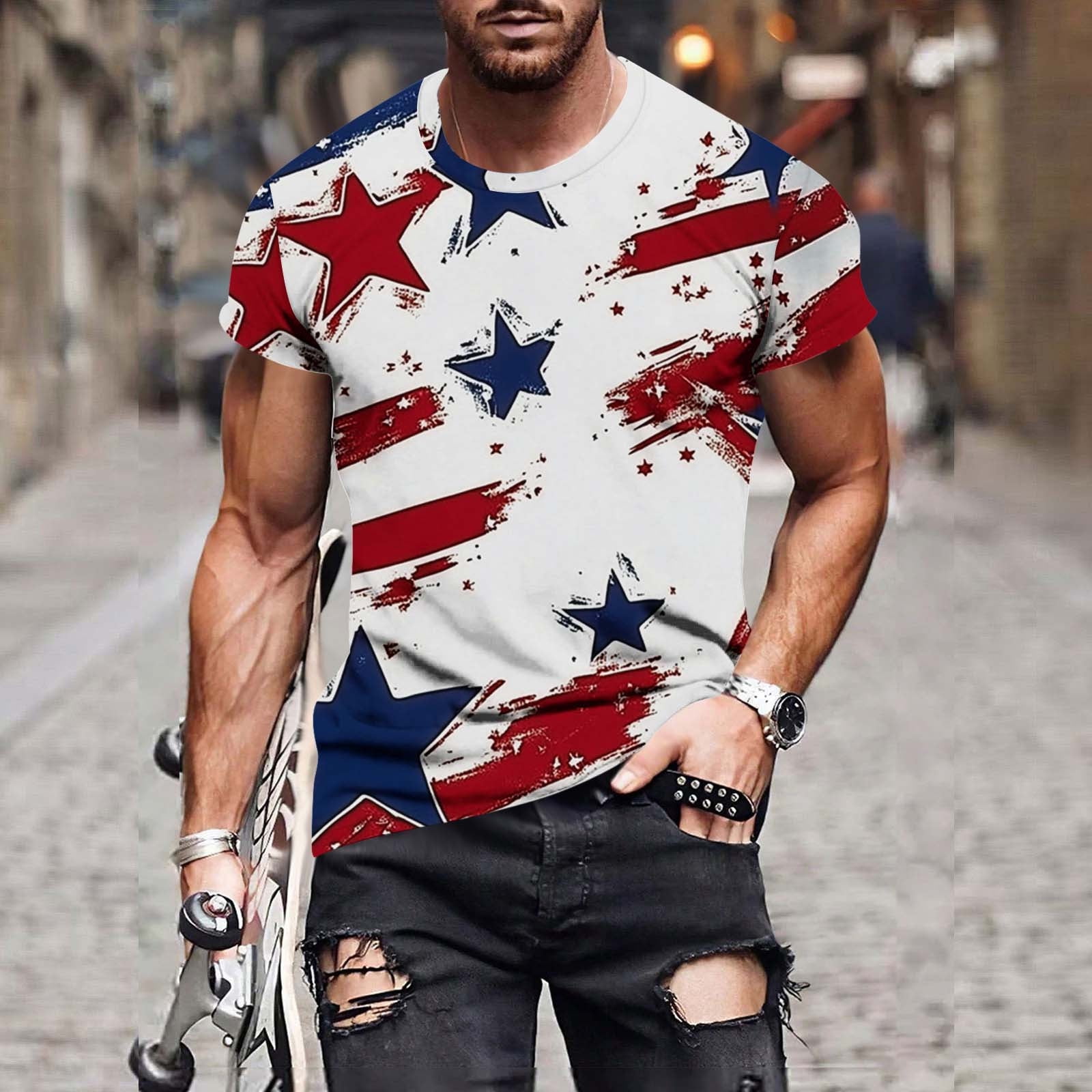 Top Gun Men's Stars & Stripes T-Shirt - Official Licensed Graphic Tee For Patriotic Style - View #5