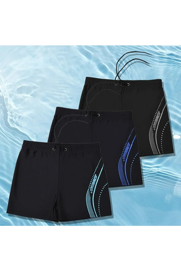 Mens Summer Swim Trunks Comfy Elastic Drawstring Waist Board Shorts Lightweight Breathable Vacation Beach Shorts Seasonal Sale Blue L