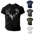 thumbnail image 1 of Jinhomg Mens Summer Tees Funny Animal Deer Graphic Casual T-Shirts Lightweight Comfy Short Sleeve Round Neck Tee Tops Athletic Workout Wear Men Green XL, 1 of 6