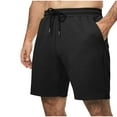 thumbnail image 1 of Jinhomg Mens Summer Vacation Shorts Casual Elastic Drawstring Waist Beach Shorts Lightweight Comfy Texture Shorts with Pockets 2025 Pool Party Shorts Khaki L, 1 of 8