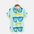 thumbnail image 1 of Jinhomg Mens Tropical Hawaiian Shirt Lightweight Breathable Short Sleeve Button Down Beach Shirts Trendy Graphic Summer Vacation Aloha Shirts Sales Today Multicolor XXL, 1 of 7
