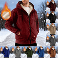 thumbnail image 1 of Jinhomg Mens Winter Jacket Sherpa Lined Fleece Zipper Hoodie Big And Tall Heavyweight Hooded Sweatshirt Winter Thick Warm Outdoor Jackets, 1 of 7