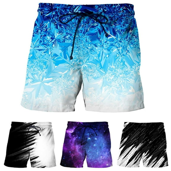 Jinhomg Novelty Shorts for Men 2025 Funny 3D Graphic Print Casual Shorts Lightweight Comfy Elastic Drawstring Waist Beach Shorts Summer Vacation Shorts Lighten 90 off Clearance Sale White L