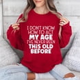 thumbnail image 1 of Jinhomg Novelty Sweatshirt for Women 2026 Trendy Letter Print Casual Tops Oversized Comfy Long Sleeve Drop Shoulder Pullover Ladies Cute Gift Red XL, 1 of 5