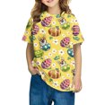 thumbnail image 1 of Jinhomg Oversized Shirts for Kids Super Cute Easter Bunny Rabbit Graphic Tees Casual Loose Short Sleeve Round Neck Holiday Tops Fall Saving Multicolor 11 Years, 1 of 4