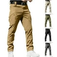 thumbnail image 1 of Jinhomg Pants for Men Stretch Comfort Waterproof Cargo Pants Tactical Water Resistant Breathable Trouser Hiking Outdoor Fishing Work Pant Green,M, 1 of 7