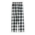 thumbnail image 1 of Jinhomg Plaid Pajamas Pants for Women Plus Size Wide Leg Sleepwear Elastic Waist Soft PJ Bottoms Loose Comfy Cotton Lounge Pants Multicolor,S, 1 of 2