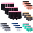 thumbnail image 1 of Jinhomg Plus Size Cotton Boxers for Men Loose Fit Comfy Seamless Boxer Briefs Lightweight Breathable Trunks Underwear Daily Wear Black XXXL, 1 of 3