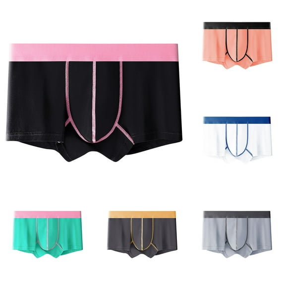 Jinhomg Plus Size Cotton Boxers for Men Loose Fit Comfy Seamless Boxer Briefs Lightweight Breathable Trunks Underwear Daily Wear Sales Today Clearance Women Gray XXXXL