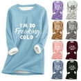 thumbnail image 1 of Jinhomg Plus Size Thick Sweatshirt for Women Fall Winter Soft Cozy Fleece Lined Holiday Tunic Tops Valentines Day Warm Long Sleeve Crewneck Pullovers Limited Time Deal Purple S, 1 of 6