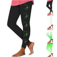 thumbnail image 1 of Jinhomg Stretch Yoga Pants for Women Ultra Soft St Patricks Day Themed Leggings Funny Cute Shamrock Graphic High Waist Tights Holiday Gift Fall Saving Army Green S, 1 of 5