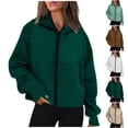 thumbnail image 1 of Jinhomg Striped Sweatshirt for Women 2025 Casual Comfy Zip Up Hoodies Fall Winter Long Sleeve Jacket with Pockets Seasonal Sale Green L, 1 of 5