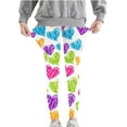thumbnail image 1 of Jinhomg Thin Legging for Toddler Girls Cute Heart Print Full Length Tights Fall Lightweight Breathable Pants Todays Daily Deals Multicolor 6 Years, 1 of 4