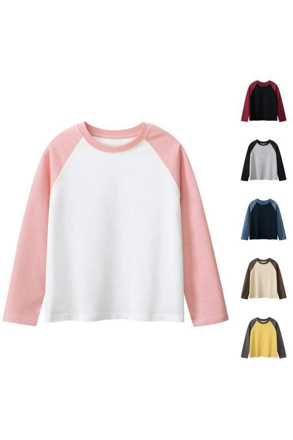 Toddler Baby Girls Boys Long Sleeve Shirts Lightweight Raglan Tees Baseball Tee Tops Soft Cotton T-Shirts Navy 5 Years