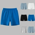 thumbnail image 1 of Jinhomg Toddler Boys Girls Cotton Shorts Lightweight Comfy Elastic Waist Shorts Little Kids Basic Solid Casual Spring Summer Shorts Spring Saving Today Light Blue 4 Years, 1 of 9
