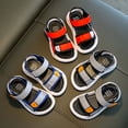 thumbnail image 1 of Jinhomg Toddler Boys Sandals Adjustable Strap Open Toe Shoes Lightweight Breathable Non Slip Outdoor Water Sandals Blue 18-24 Months, 1 of 6