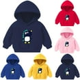 thumbnail image 1 of Jinhomg Toddler Kids Sweatshirts Long Sleeve Cute Dinosaur Print Hoodies Boys Girls Warm Cozy Fall Winter Pullover Tops Red 3-4 Years, 1 of 5
