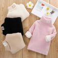 thumbnail image 1 of Jinhomg Toddler Knit Pullover Sweater Winter Thermal Cozy Turtleneck Knit Tops Boys Girls Long Sleeve Pullover Jumper Sales Today Clearance Khaki 5-6 Years, 1 of 5