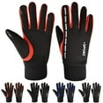 thumbnail image 1 of Jinhomg Touchscreen Biking Gloves Womens Mens Windproof Waterproof Sport Gloves Winter Thick Warm Full Finger Running Cycling Gloves Gray M, 1 of 7
