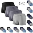 thumbnail image 1 of Jinhomg Underwear for Men Pack 4 PC Anti-Bacterial Quick Dry Boxer Briefs Moisture-Wicking Seamless Modal Boxers with Ball Pouch Today's 90 off Clearance Sale Gray XL, 1 of 3