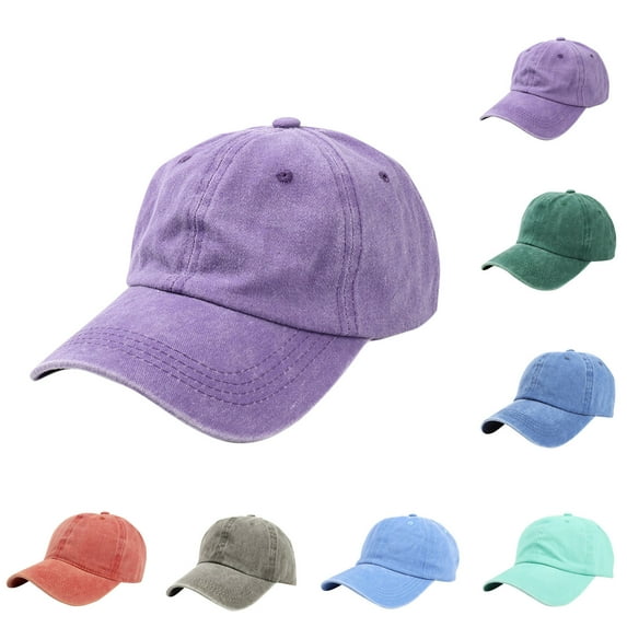 Jinhomg Unisex Baseball Caps Vintage Solid Adjustable Trucker Hat Lightweight Comfy Cotton Cap Womens and Mens Everyday Outdoor Camping Hiking Hats Sales Today Clearance Women Mint Green Free Size