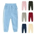 thumbnail image 1 of Jinhomg Unisex Toddler Jogger Pants Kids Casual Athletic Pants Elastic Waist Comfy Lounge Sweatpants Pants Black 120, 1 of 7