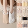 thumbnail image 1 of Jinhomg Warm Home Socks for Women Soft Cozy Sherpa Fleece Lined Slipper Socks Casual Low Cut Carpet Socks Fall Winter Spring Lounge SocksBeige Free Size, 1 of 7