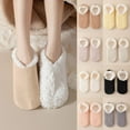 thumbnail image 1 of Jinhomg Warm Home Socks for Women Soft Cozy Sherpa Fleece Lined Slipper Socks Casual Low Cut Carpet Socks Fall Winter Spring Lounge Socks Winter Saving Watermelon Red Free Size, 1 of 7