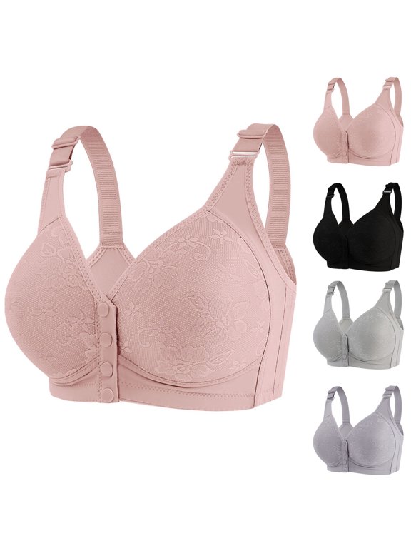 Wireless Push Up Bra Soft Support Soft Shaping Wirefree Push-Up Bra Printed Pattern Pullover Style for Everyday Casual Wear, Soft Support, for Soft Shaping Dark Gray XXL
