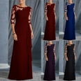thumbnail image 1 of Jinhomg Women Elegant Lace Dress 2025 Trendy Patchwork Irregular Hem Party Evening Dresses Mother of The Bride Maxi Dress Purple S, 1 of 8