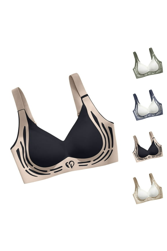 Women Wirefree Bras for Women Full Coverage No Underwire Bras Comfortable Wireless Everyday Bras Seamless Workout Bras White XXL