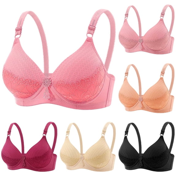 Jinhomg Women's Balconette Bra Lace Lightweight Underwire Unlined Bra Push Up See Through Bras Khaki 38